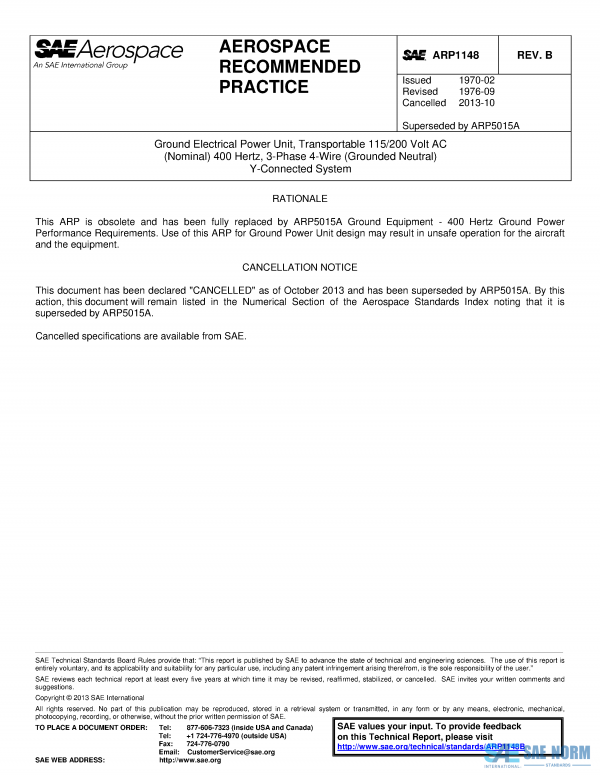 SAE ARP 1148 Series PDF