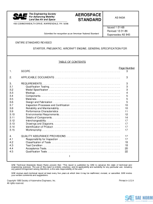 SAE AS 943 Series PDF