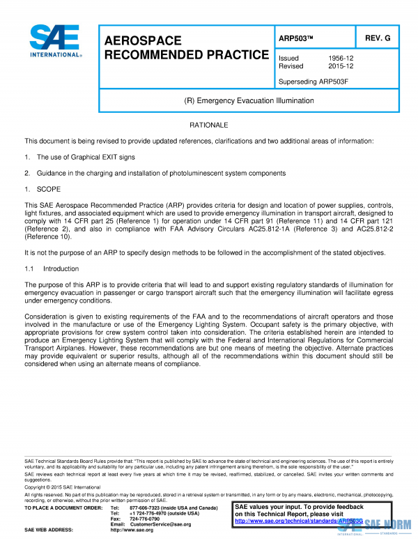 SAE ARP 503 Series PDF