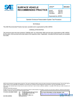 SAE J 1012 Series PDF