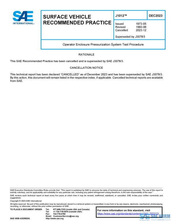 SAE J 1012 Series PDF