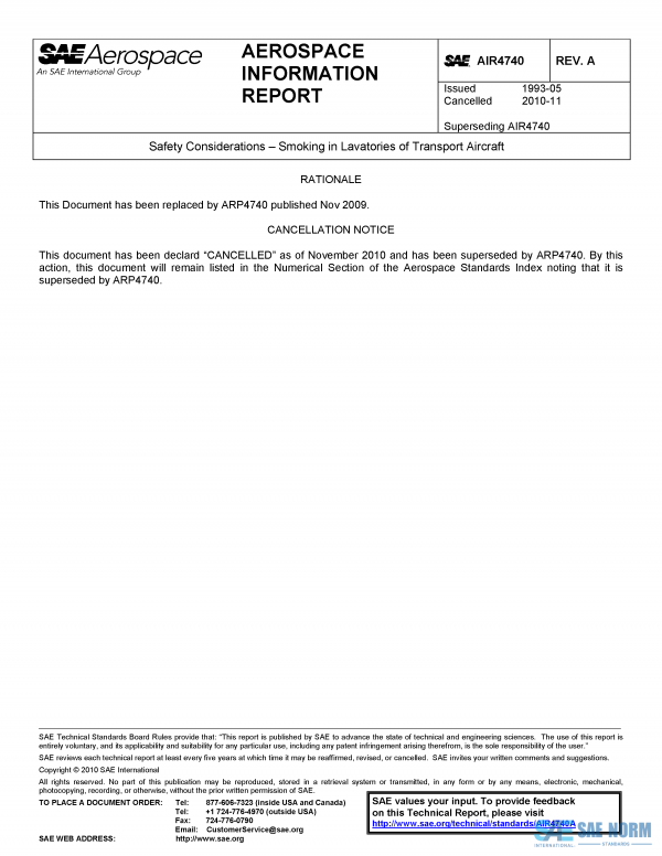 SAE AIR 4740 Series PDF