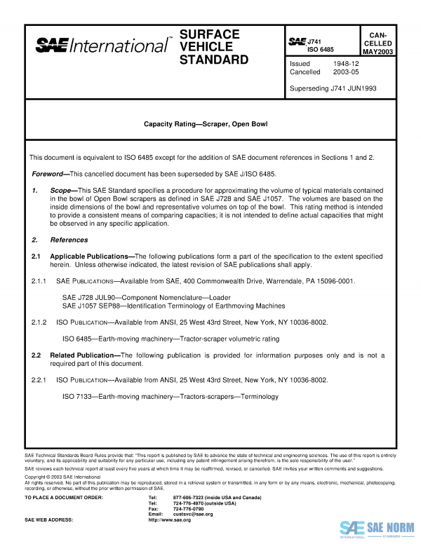 SAE J 741 Series PDF