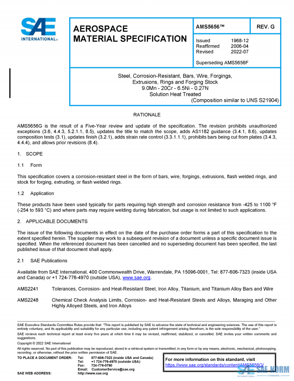 SAE AMS 5656 Series PDF