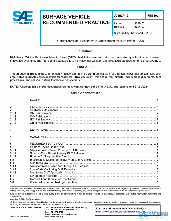 SAE J 2962-2 Series PDF