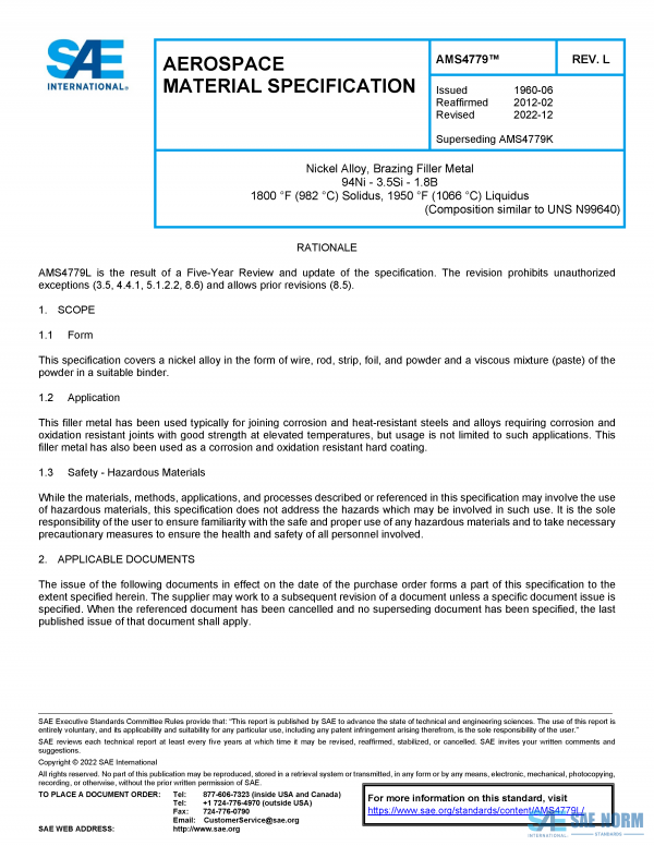 SAE AMS 4779 Series PDF