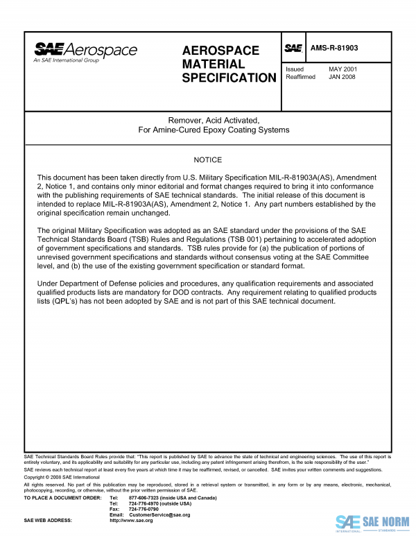 SAE AMSR 81903 Series PDF