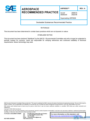 SAE ARP 9536 Series PDF