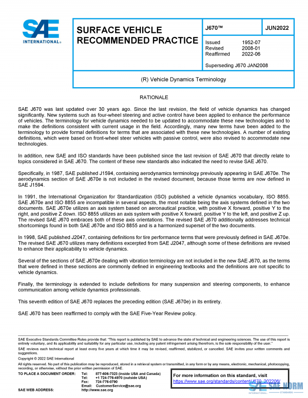 SAE J 670 Series PDF
