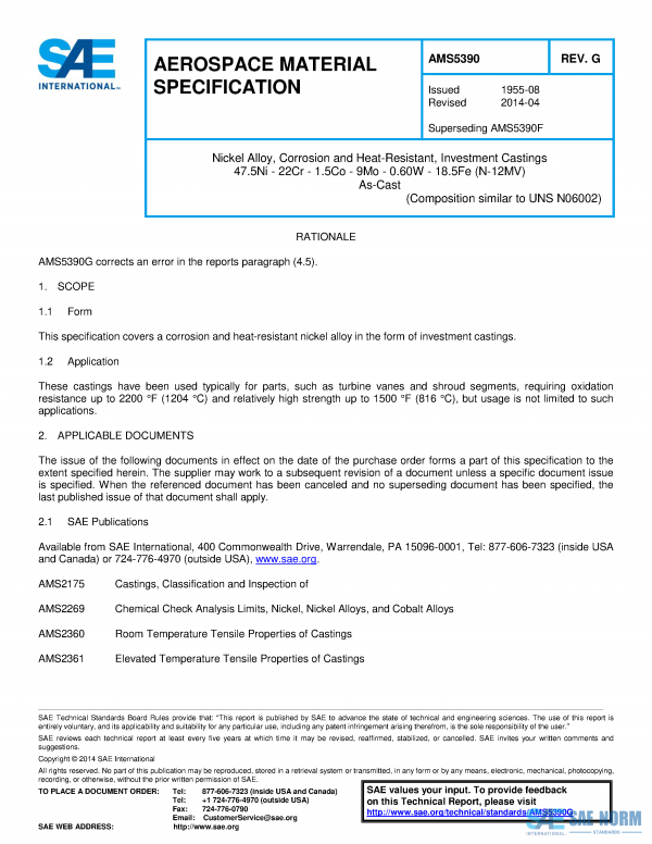 SAE AMS 5390 Series PDF