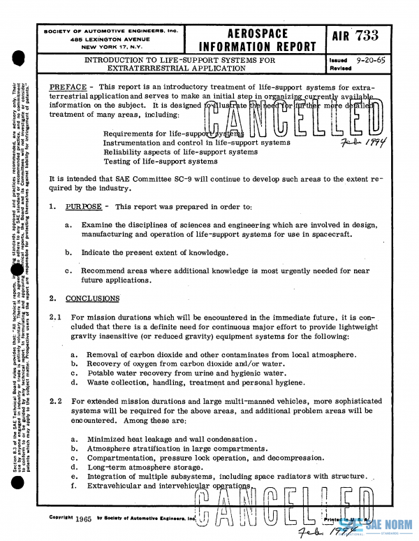SAE AIR 733 Series PDF