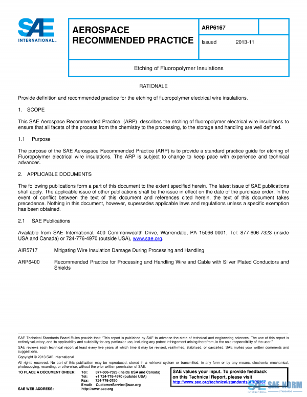 SAE ARP 6167 Series PDF