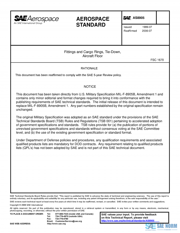 SAE AS 8905 Series PDF