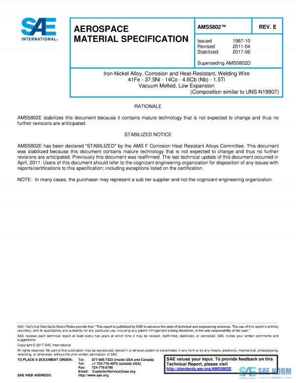 SAE AMS 5802 Series PDF