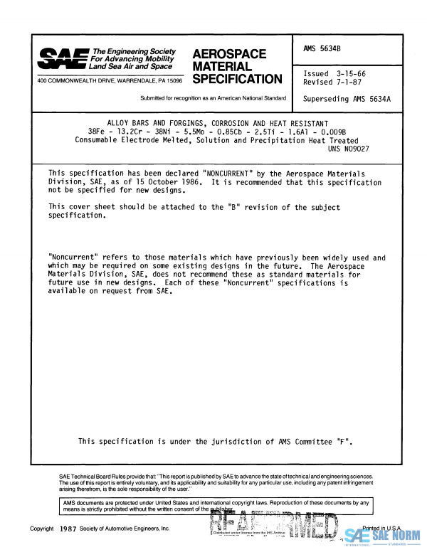 SAE AMS 5634 Series PDF