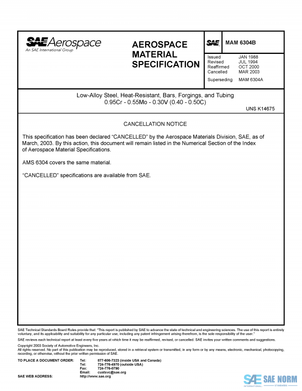 SAE MAM 6304 Series PDF