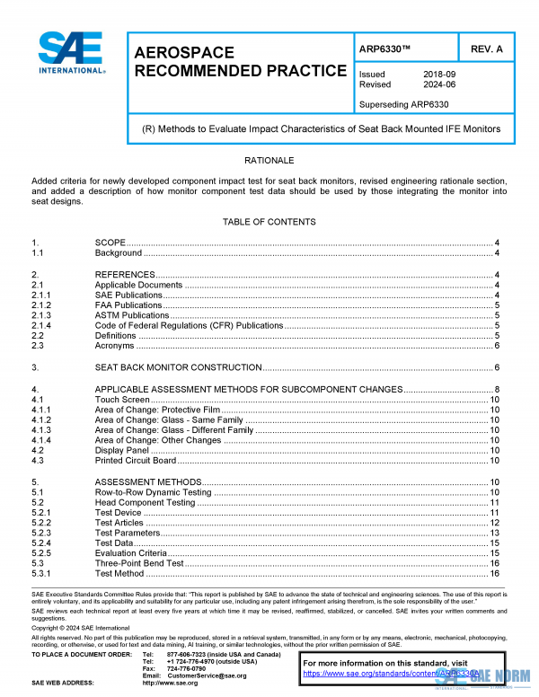 SAE ARP 6330 Series PDF