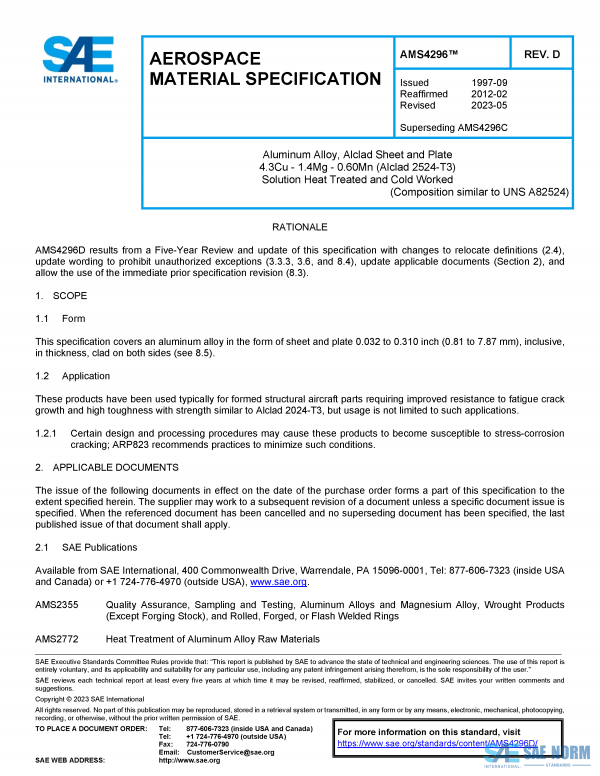 SAE AMS 4296 Series PDF