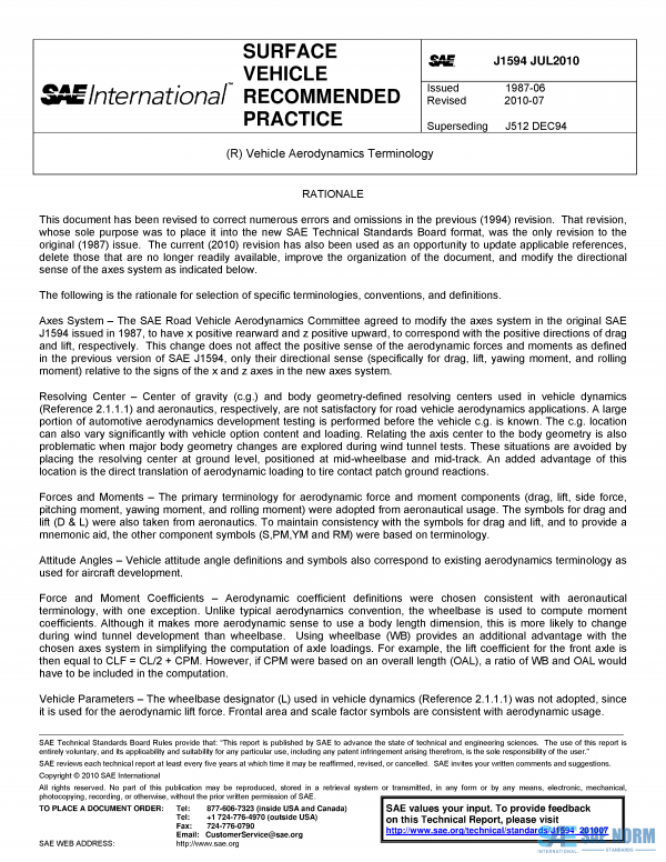 SAE J 1594 Series PDF