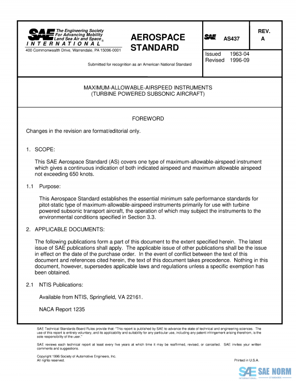 SAE AS 437 Series PDF
