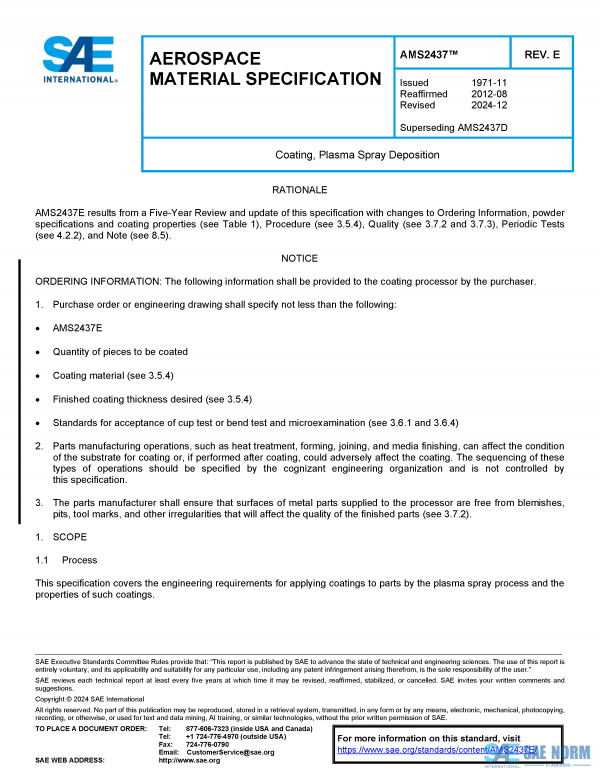 SAE AMS 2437 Series PDF