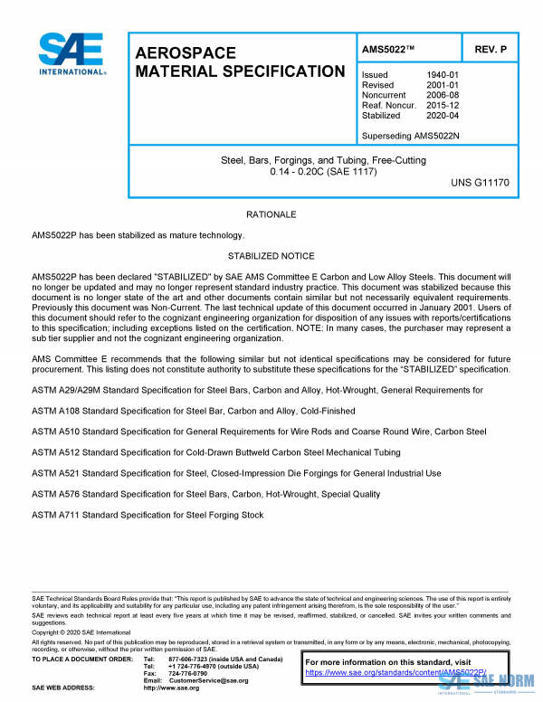 SAE AMS 5022 Series PDF