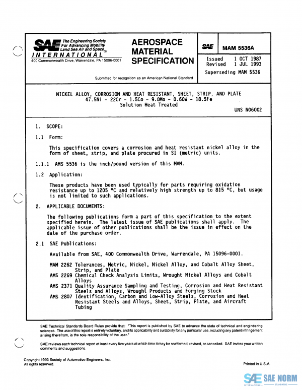 SAE MAM 5536 Series PDF