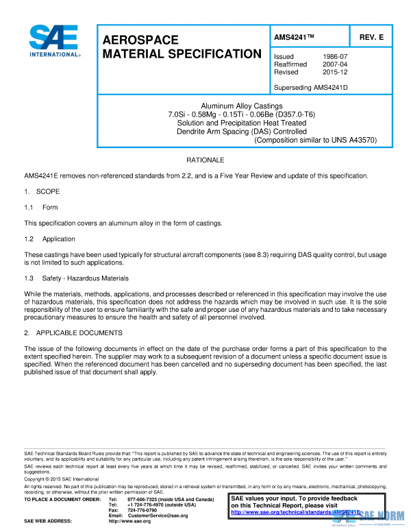 SAE AMS 4241 Series PDF