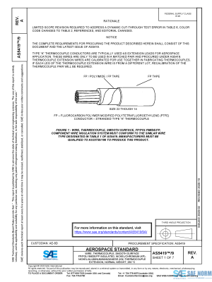 SAE AS 5419/9 Series PDF