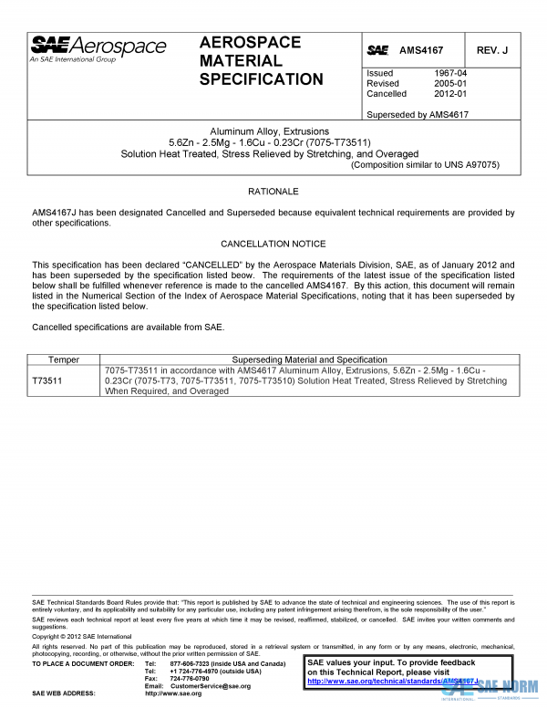 SAE AMS 4167 Series PDF