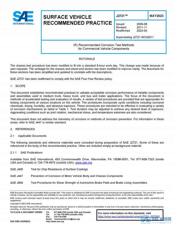 SAE J 2721 Series PDF