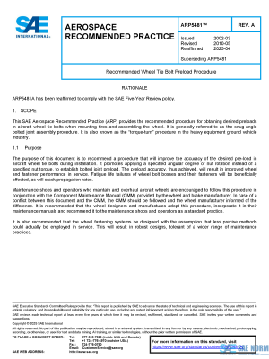 SAE ARP 5481 Series PDF