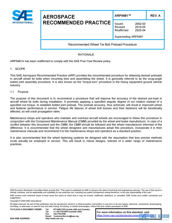 SAE ARP 5481 Series PDF
