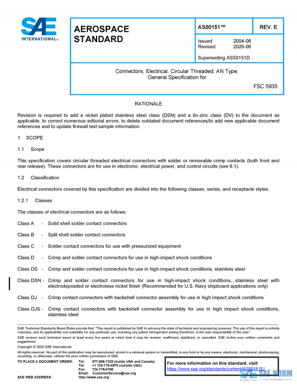 SAE AS 50151 Series PDF