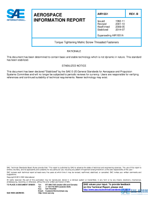 SAE AIR 1551 Series PDF