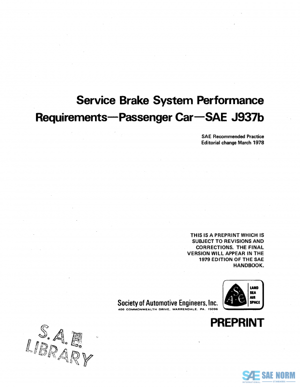 SAE J 937 Series PDF