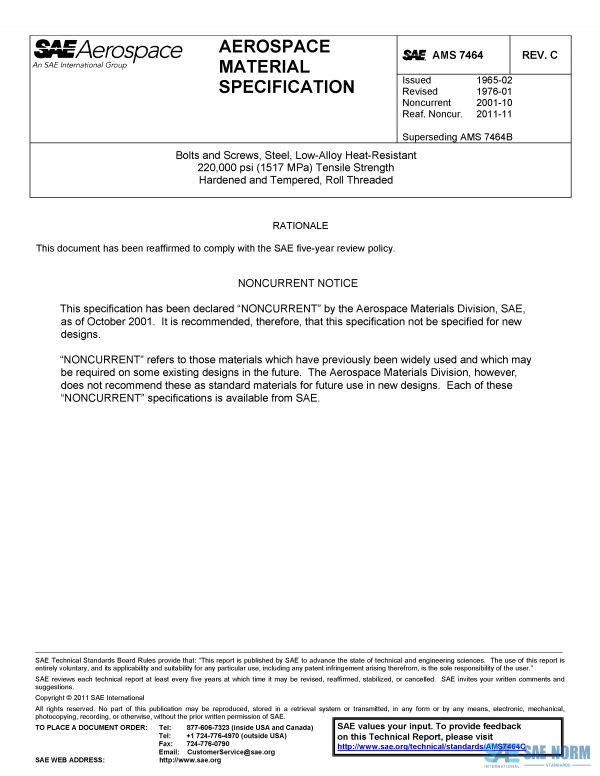 SAE AMS 7464 Series PDF