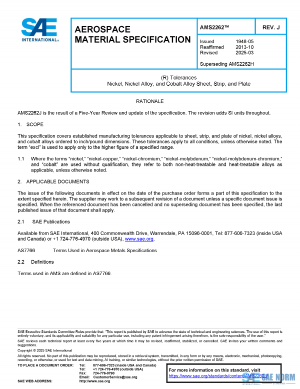 SAE AMS 2262 Series PDF