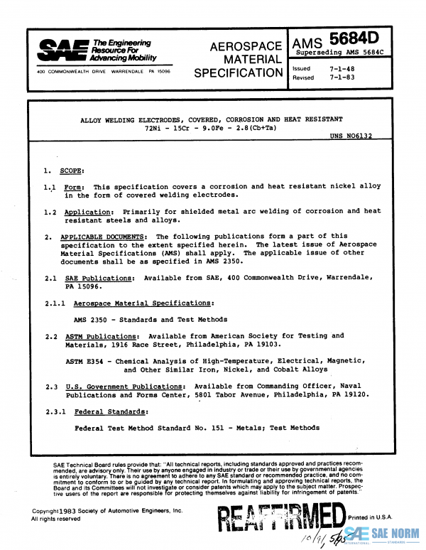 SAE AMS 5684 Series PDF