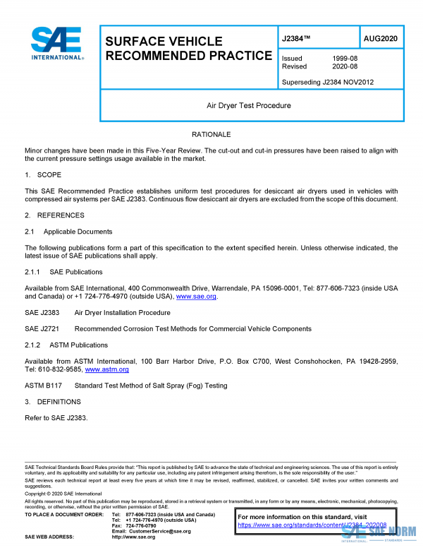 SAE J 2384 Series PDF