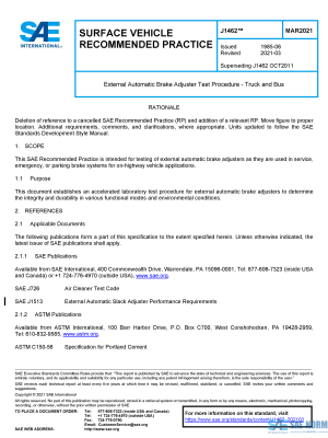 SAE J 1462 Series PDF