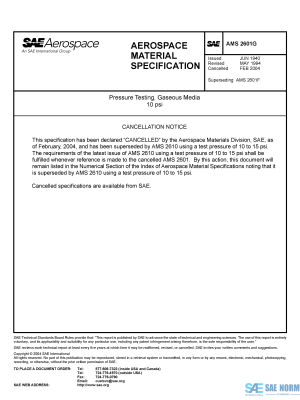 SAE AMS 2601 Series PDF