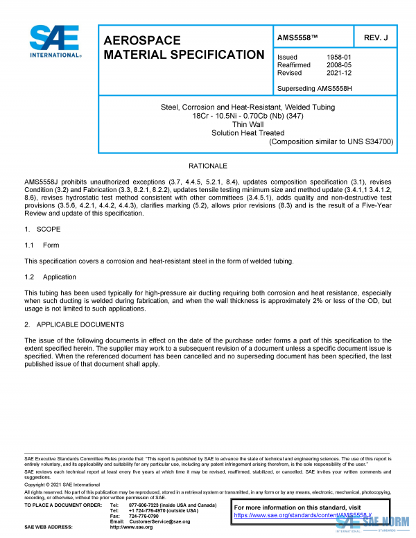 SAE AMS 5558 Series PDF