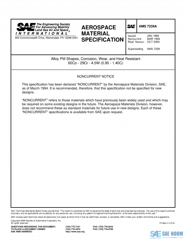 SAE AMS 7239 Series PDF