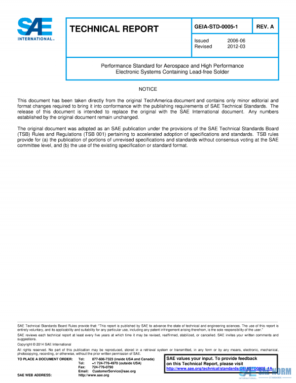 SAE GEIASTD 0005_1 Series PDF