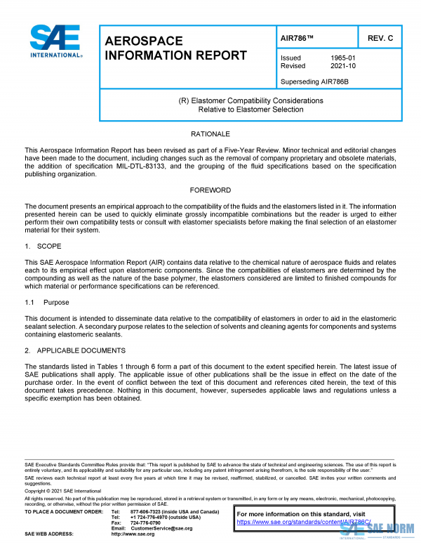 SAE AIR 786 Series PDF