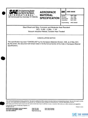 SAE AMS 5603 Series PDF