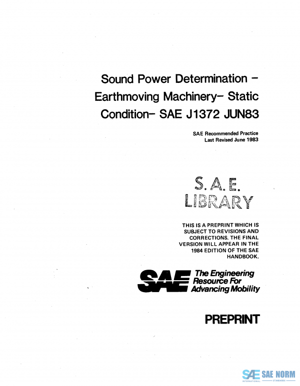 SAE J 1372 Series PDF