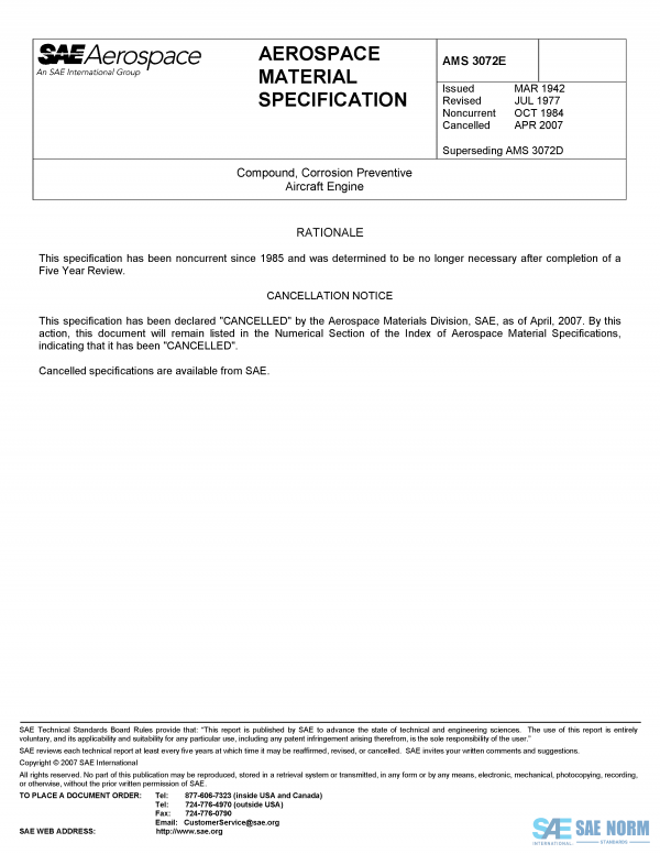 SAE AMS 3072 Series PDF