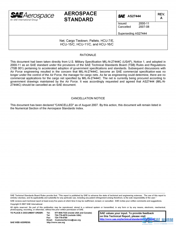 SAE AS 27444 Series PDF